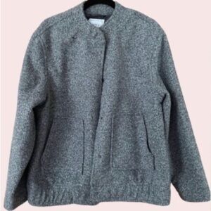 Primark Gray Pea Coat with Collarless Design